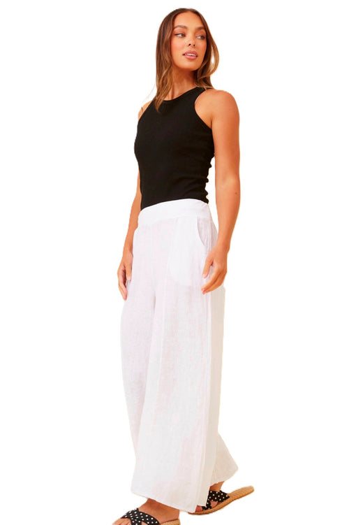 Amilita white pants casual made in Italy Cleveland Markets Bayside fashion It's All About You Boutique 