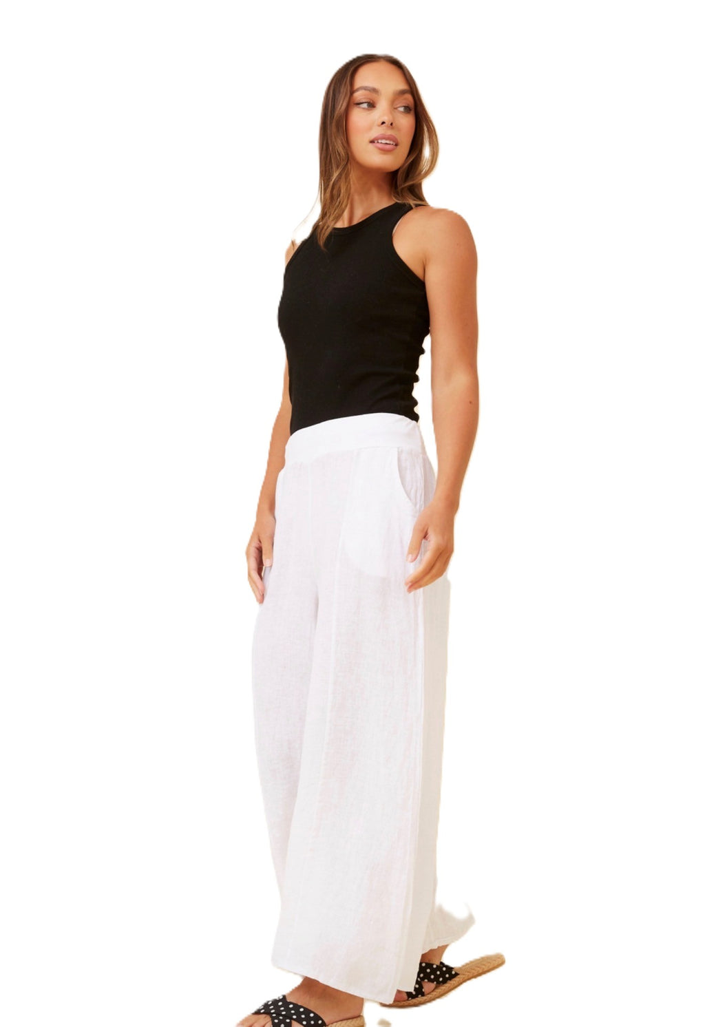 Amilita Wide Leg Linen Pant