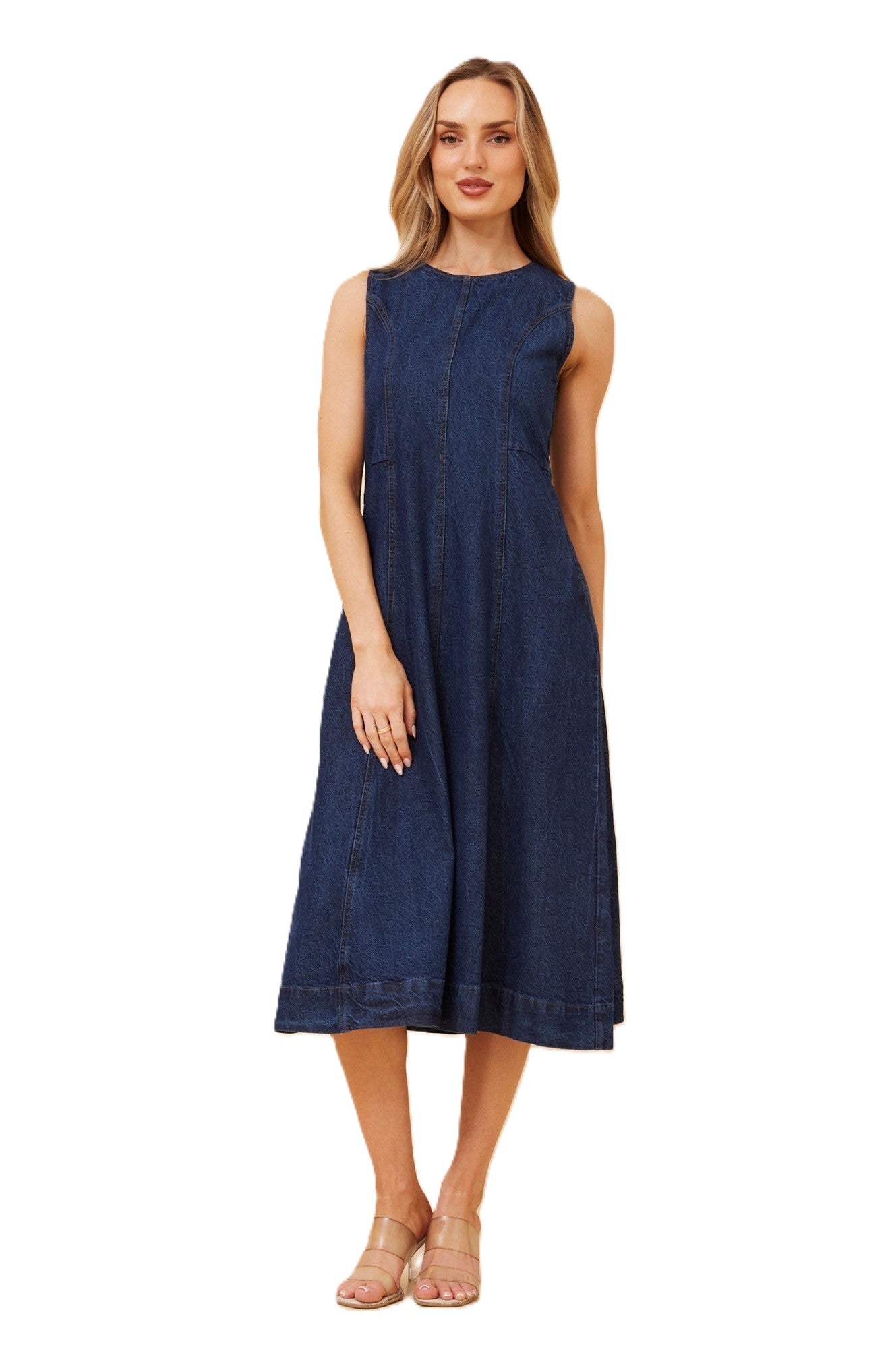 Elisdi Denim Midi Dress