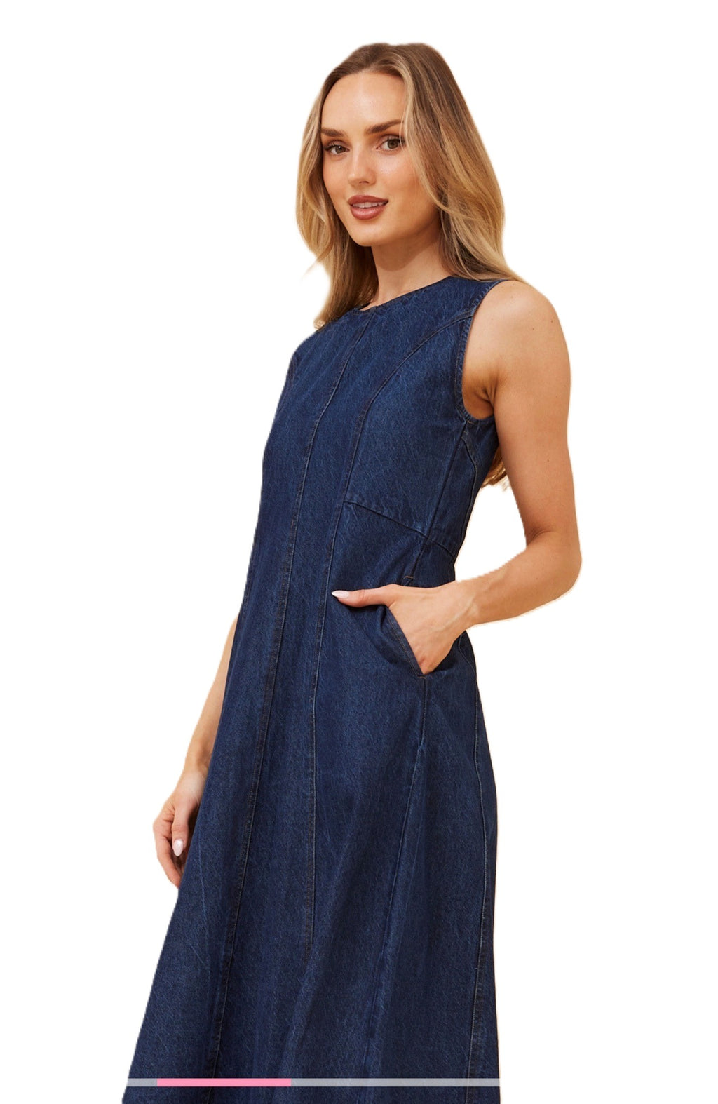 Elisdi Denim Midi Dress