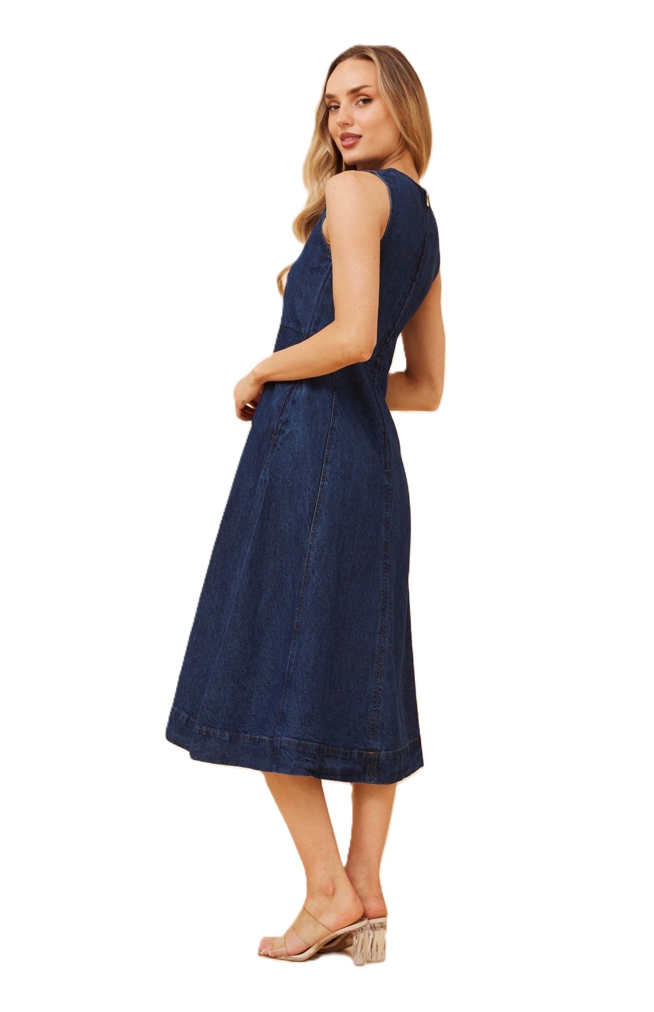 Elisdi Denim Midi Dress