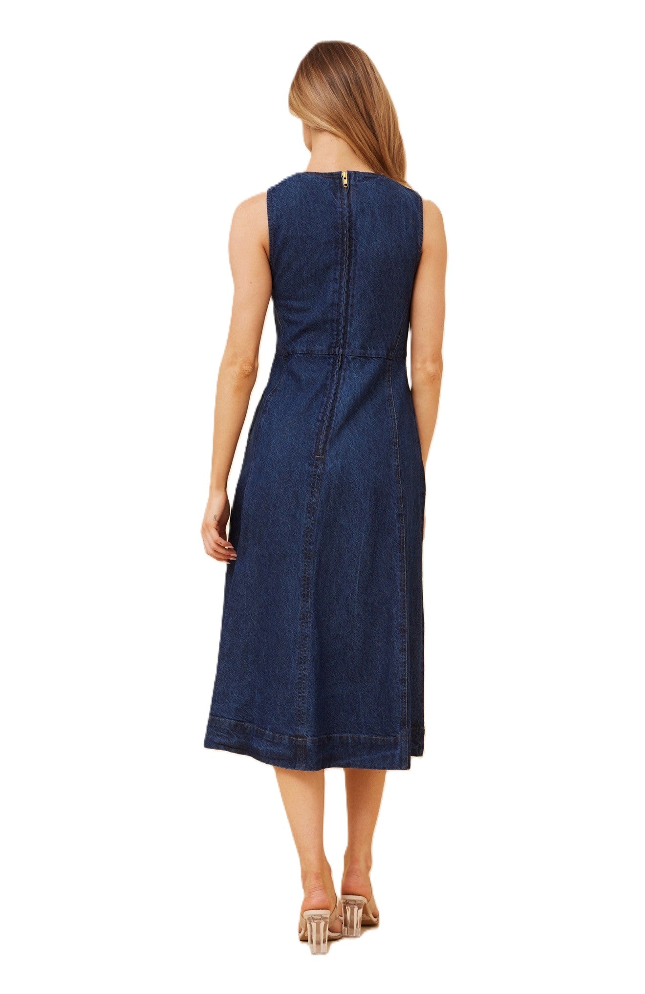 Elisdi Denim Midi Dress