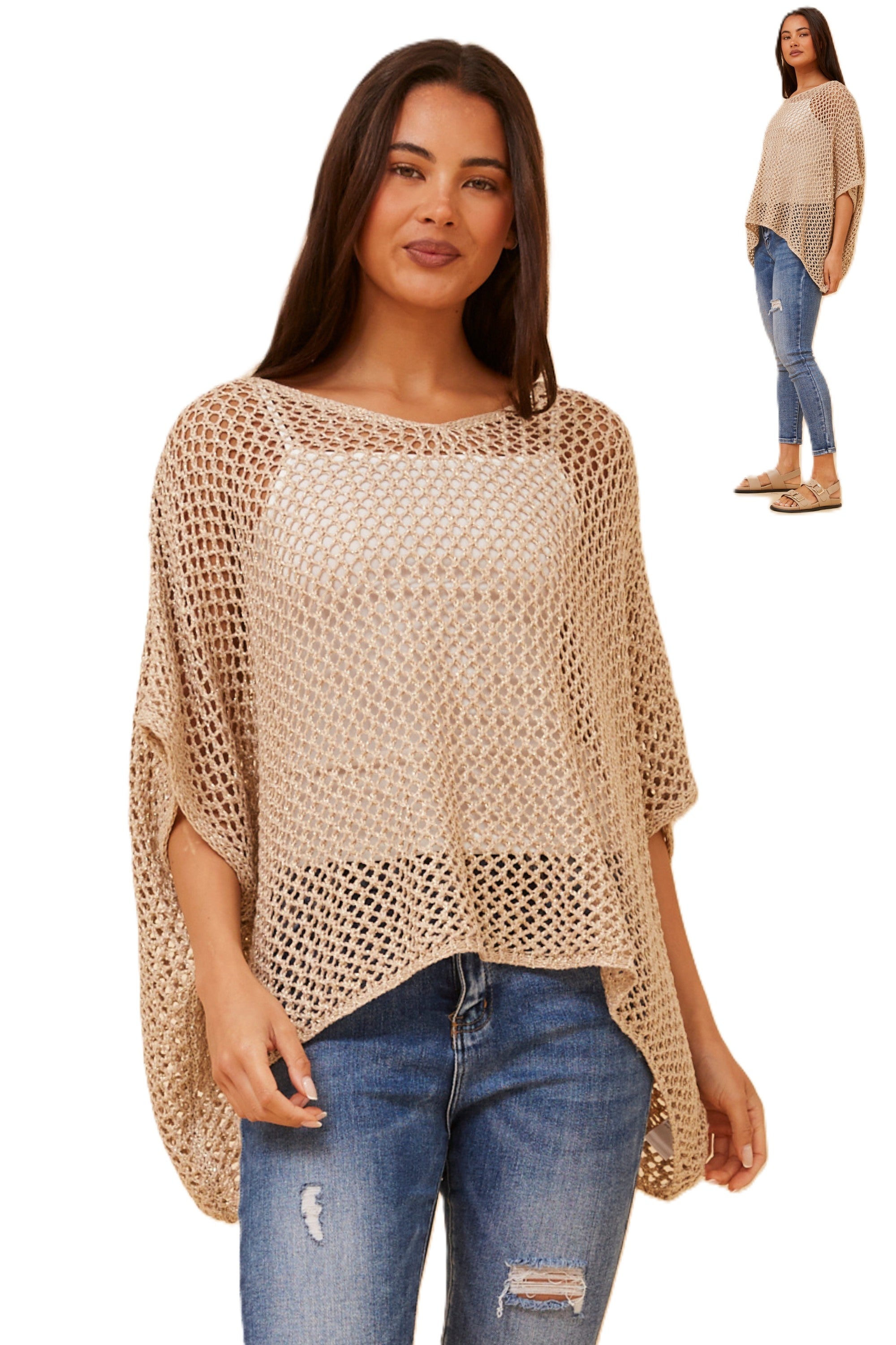 Prue Crochet Top - Rose Gold