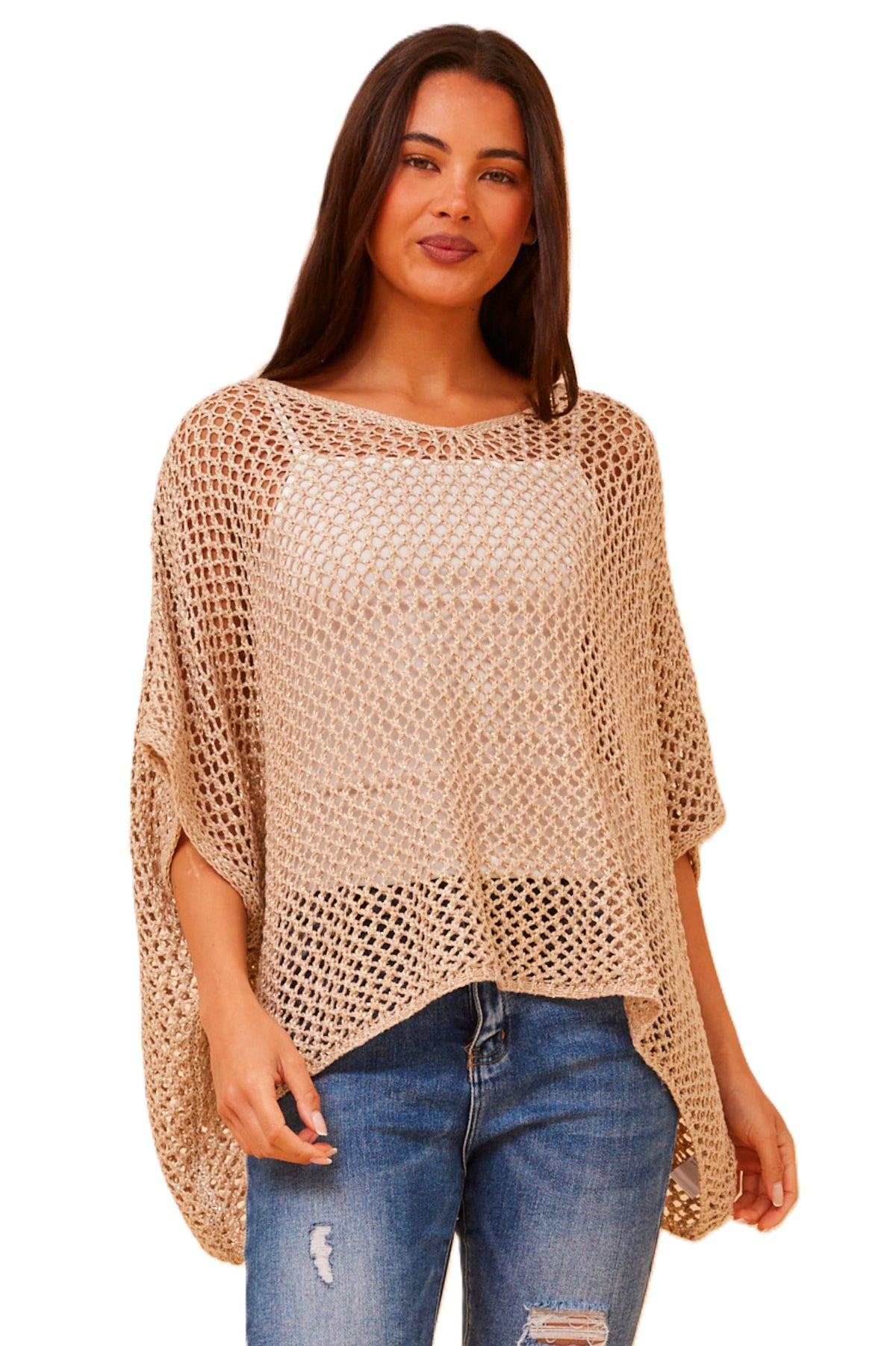 Bella Boheme Self Styler Adorne Vine Apparel Blue Bungalow Salty Crush Out With Audrey Billie J Manfred Boutique Cleveland markets Women's Clothing Gold Crochet Top