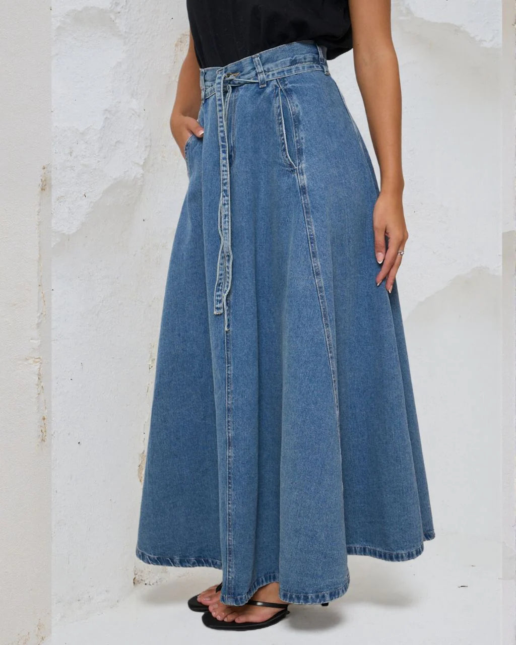 Bonnie A Line Denim Skirt