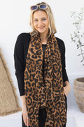 Scarf - Animal Print Brown Leopard