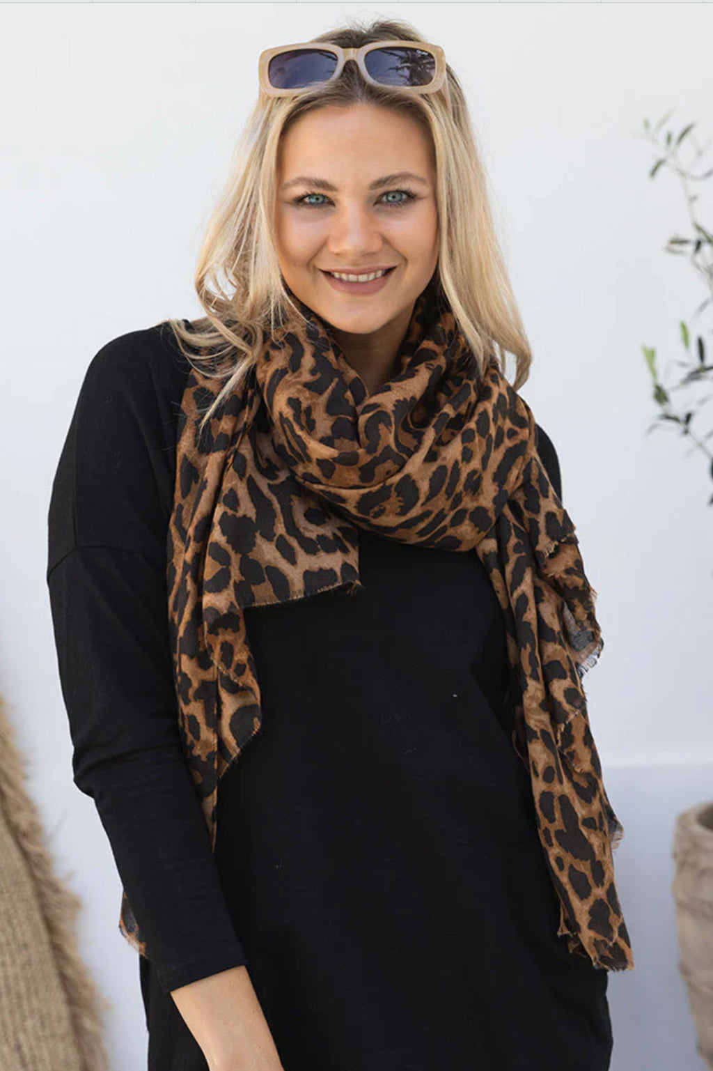 Scarf - Animal Print Brown Leopard