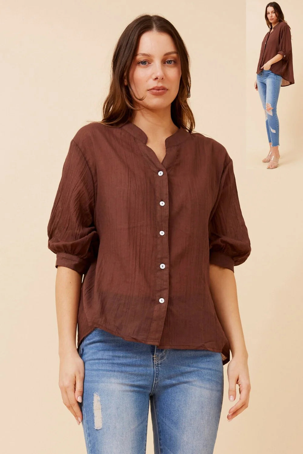 Belinda Top - Brown