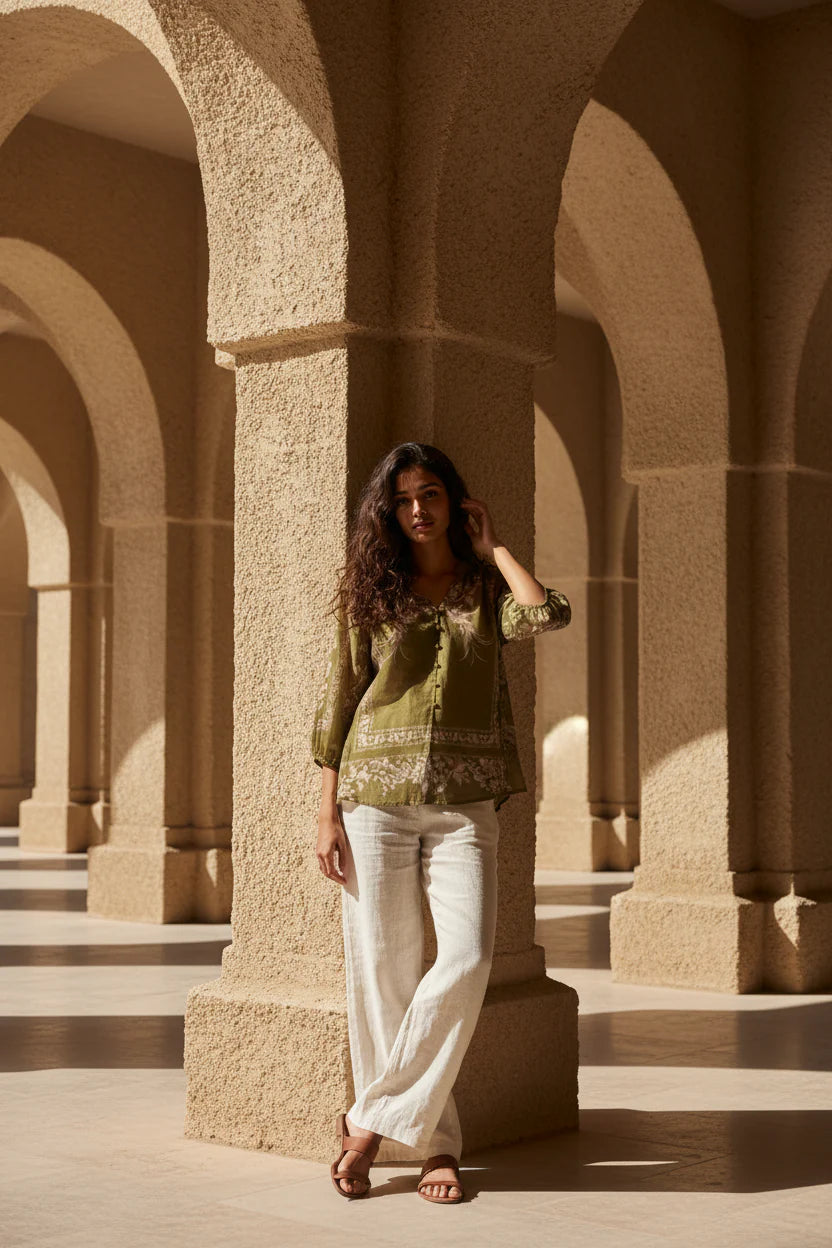Shena Top - Olive