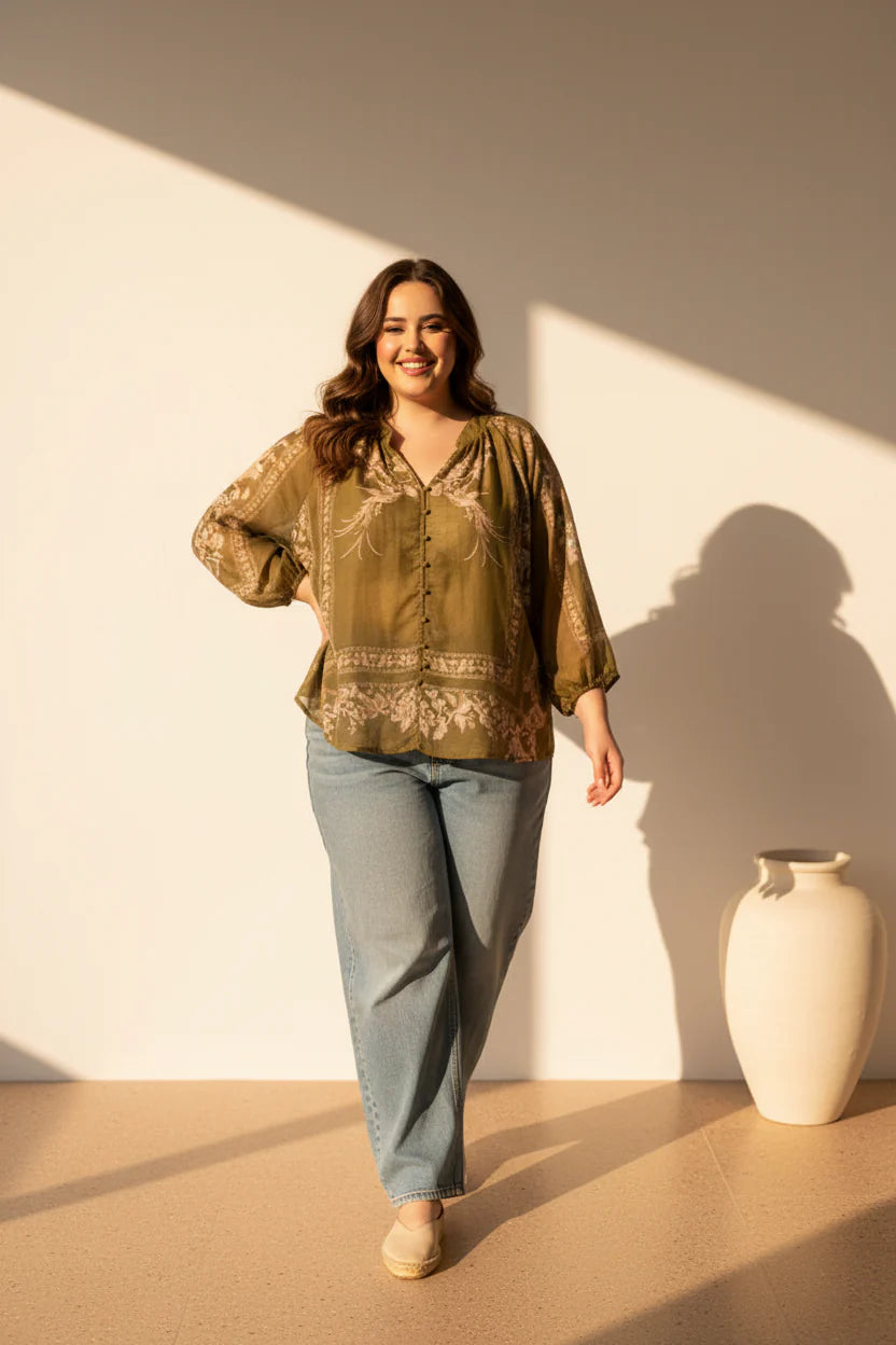 Shena Top - Olive